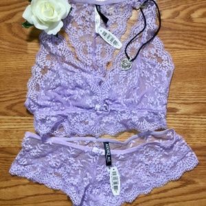 Lavender Adore Me size S bralette and panty set